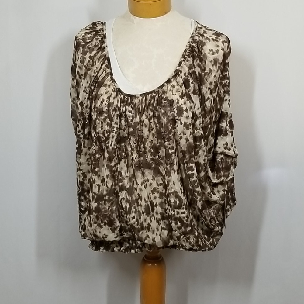 A.N.A Animal Print Blouse